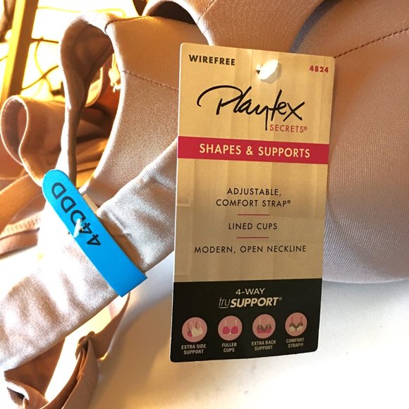 PLAYTEX "Secrets" Shaping Balconette Wirefree Bra  NEW WITH TAGS!   Size 44DDD - Picture 7 of 10